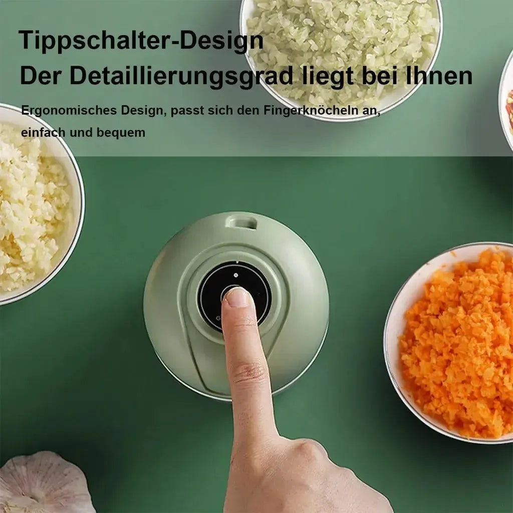 Miniprocesador Y Picador Eléctrico De Alimentos USB - Picatodo Recargable Cuchillas de Acero Inoxidable