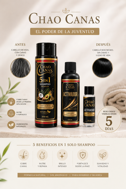 Chao Canas — Sistema Capilar 5 en 1 con Aguacate